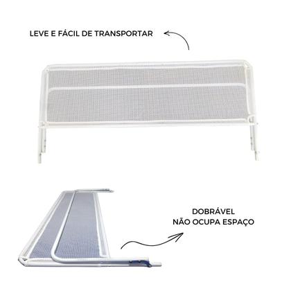 Imagem de Grade De Cama Com Tela de Proteção Para Crianças e Idosos Cama Normal Ou Box