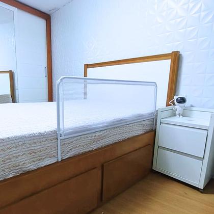 Imagem de Grade De Cama Com Tela de Proteção Para Crianças e Idosos Cama Normal Ou Box