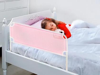 Imagem de Grade De Cama Com Tela de Proteção para Crianças e Idosos Cama Normal ou Box
