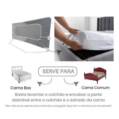 Imagem de Grade De Cama Proteção Infantil Idosos Bebê Formato Em U