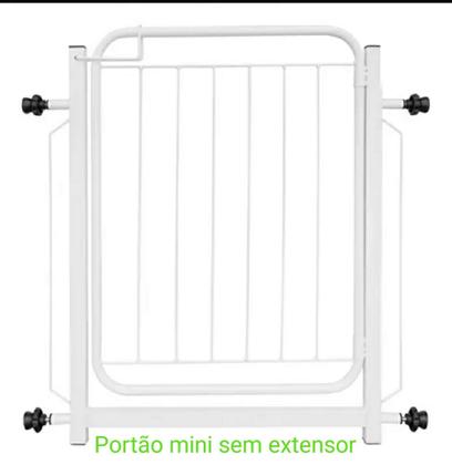 Imagem de Grade De Proteção para Pet Cães Para Portas Portão de 68 a 82cm +Extensor de 10 Atinge 82cm Mini- kk