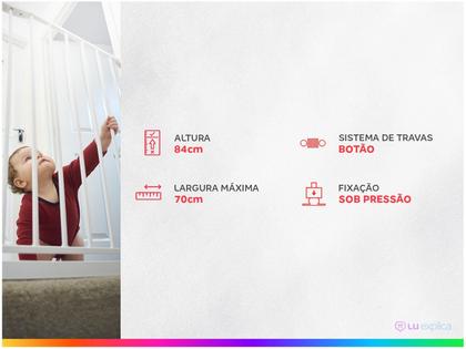 Imagem de Grade de Proteção para Porta 70cm Plus Branca - Tubline