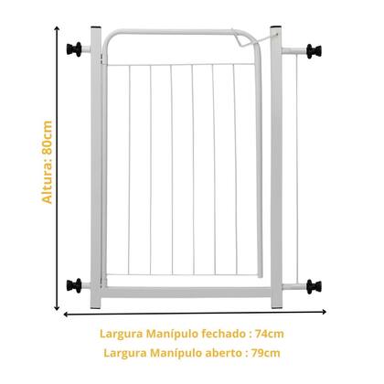 Imagem de Grade De Proteção Pet Para Portas Portão Ext 5cm Branco