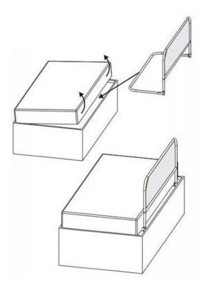 Imagem de Grade de proteção segurança p/ cama simples-criança e idoso - ninos