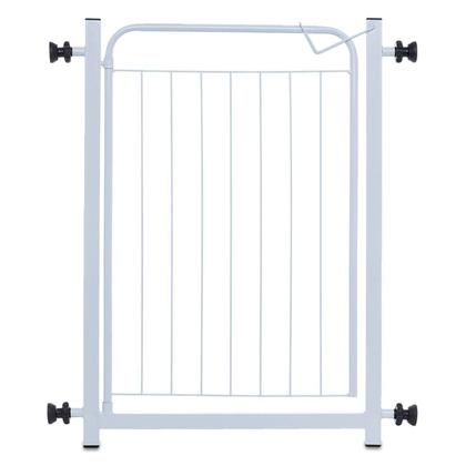 Imagem de Grade de Segurança Proteção Portão Móvel Para Criança Bebê Cão com Extensor 10 cm Branca