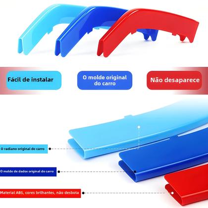 Imagem de Grade Frontal para BMW X1 X2 X3 X4 X5 X6 X7 - Kit 3 Peças Cromadas