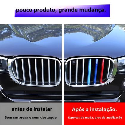 Imagem de Grade Frontal para BMW X1 X2 X3 X4 X5 X6 X7 - Kit 3 Peças Cromadas