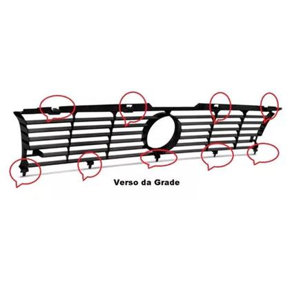 Imagem de Grade Frontal Preta Gol/Voyage/Parati/Saveiro91-95 S/Emblema