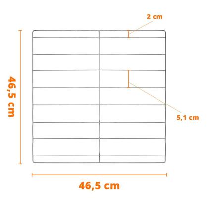 Imagem de Grade Grelha Prateleira Aramada Zincada Forno Industrial FIRI50 46,5X46,5 - Venâncio