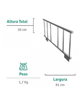 Imagem de Grade Para Beliche Ou Cama Em Aço Cromado - Flape
