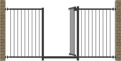 Imagem de Grade Portão Multigrade MF1501 Preto Divisor de Ambientes
