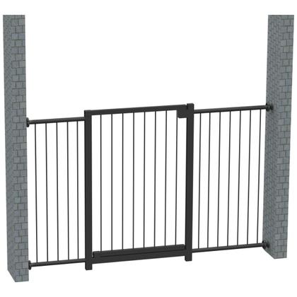 Imagem de Grade Portão Pet Bebê Divisor Ambiente 123 A 128 Cm Preto