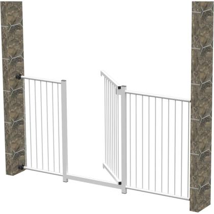 Imagem de Grade Portão Pet Bebê Divisor Ambiente 143 A 148 Cm Branco