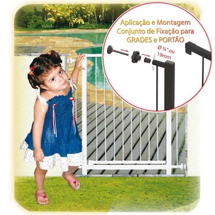 Imagem de Grade Portão Pet Bebê Divisor Ambiente 143 A 148 Cm Preto