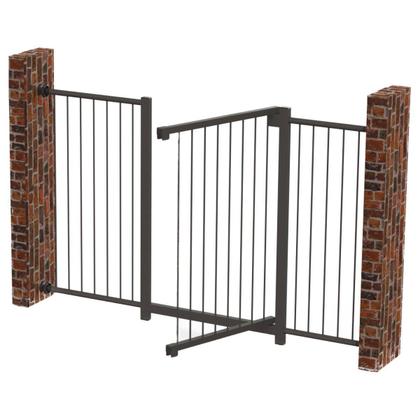 Imagem de Grade Portão Pet Bebê Divisor Ambiente 68 A 123 Cm - Branco