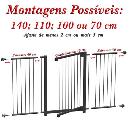 Imagem de Grade portão pet bebê divisor ambiente 68 a 153 cm