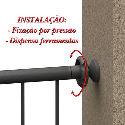 Imagem de GRADE PORTÃO PET BEBÊ DIVISOR AMBIENTE 70 CM 85 CM 100 CM até 118 CM