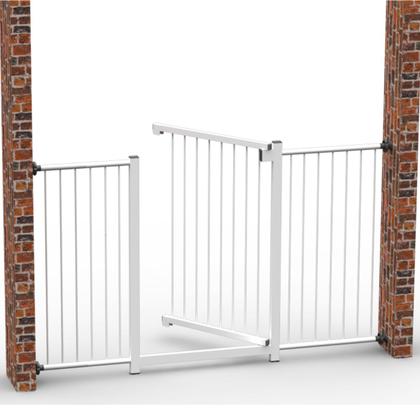 Imagem de Grade portão pet bebê divisor ambiente 70 cm 85 cm 110 cm até 128 cm branco