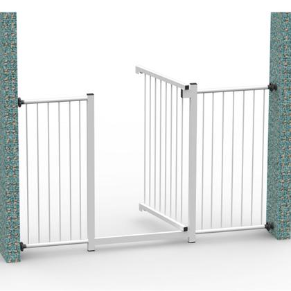 Imagem de Grade portão pet bebê divisor ambiente 70 cm 85 cm 110 cm até 128 cm branco