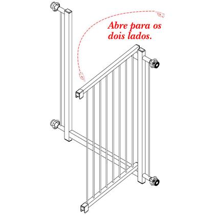 Imagem de Grade portão pet bebê divisor ambiente corredor 70 cm 85 cm branco