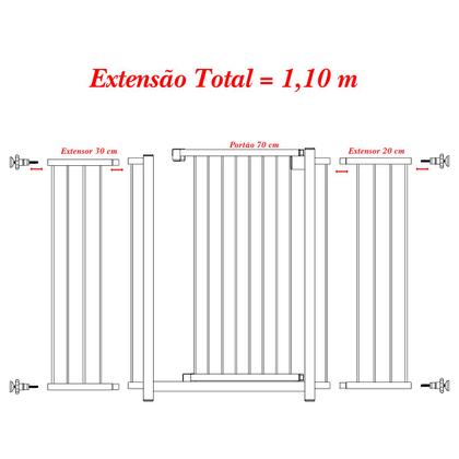 Imagem de Grade portãozinho divisor ambiente corredor multigrade 70 cm 90 cm até 113 cm