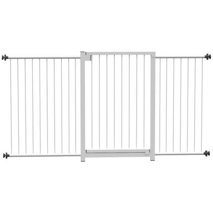 Imagem de Grade portãozinho pet bebê divisor ambiente corredor 70 cm 85 cm 90 cm 100 cm até 148 cm branco