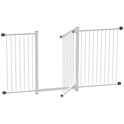 Imagem de Grade portãozinho pet bebê divisor ambiente corredor 70 cm 85 cm 90 cm 100 cm até 148 cm branco