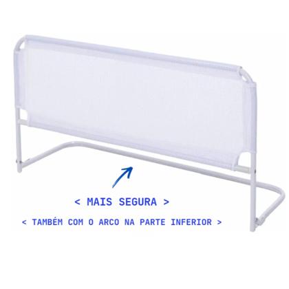 Imagem de Grade Protetora para Camas Com Tela de Segurança 88cm X 41cm Serve para Cama Box