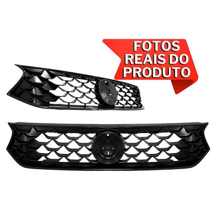 Imagem de Grade Superior Radiador Fiat Argo 2017 2018 2019 2020 Preta