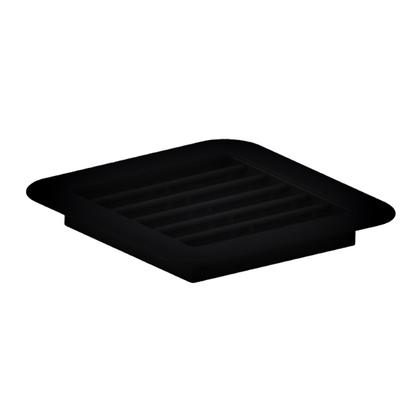 Imagem de Grade Ventilação Quadrada preta 13x13 Encaixe 10x10 - 4un