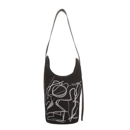 Imagem de Graffiti Casual Bucket Bag, Trendy Messenger Bag Women's