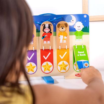 Imagem de Gráfico de rotinas de madeira de Melissa e Doug My Daily 3+ Years