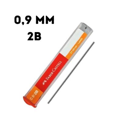 Imagem de Grafite 0,9mm  2b contém 03 tubos com/24 grafites - faber 