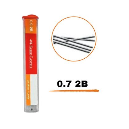 Imagem de Grafite 0,9mm  2b contém 03 tubos com/24 grafites - faber 