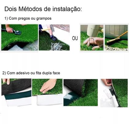 Imagem de Grama Artificial Sintética Tapete 12 Metros Quadrados Verde