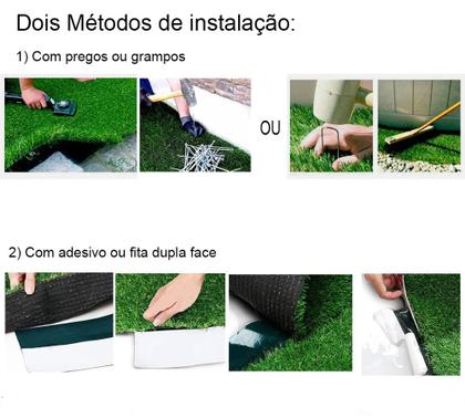 Imagem de Grama Sintética Artificial 30mm com proteção UV e Anti-Fungo 2,00 x 2,00m (4m²)