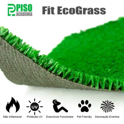 Imagem de Grama Sintética Fit EcoGrass 12mm - 2x0,50m - Verde