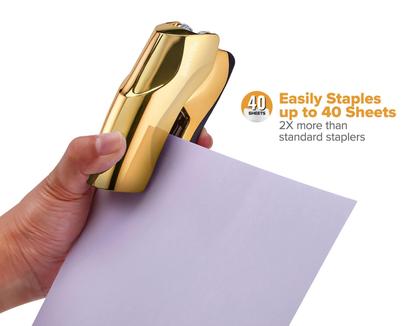 Imagem de Grampeador Bostitch Office Heavy Duty - Capacidade para 40 Folhas - Dourado