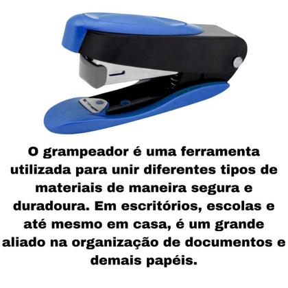 Imagem de Grampeador cis offic com estrutura metál em-7 azul/preto