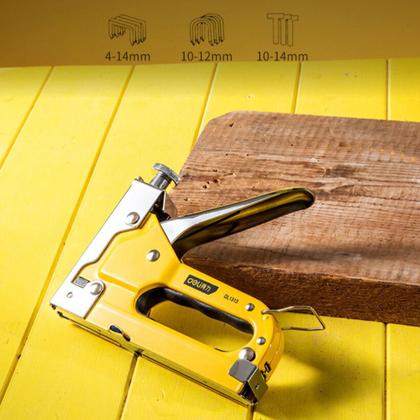 Imagem de Grampeador De Tapeceiro Pinador 4-14mm Alta Pressão 3 Em 1 Durável Resistente Profissional