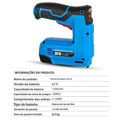 Imagem de Grampeador Elétrico Sem Fio 3.7V 2-em-1 Multiferramenta De Íon De Lítio 1500mAh Para Uso DIY E