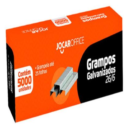 Imagem de Grampeador Metal + 5000 Grampos 26/6 Galvanizados Escritório