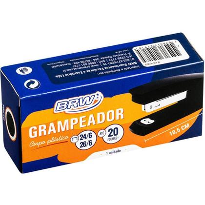 Imagem de Grampeador Plastico P/20FLS. 26/6 10,5CM Preto