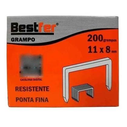 Imagem de Grampeador Profissional Kit 3 Peças Tapeceiro Madeira Estofado Manual Bestfer BFH0133