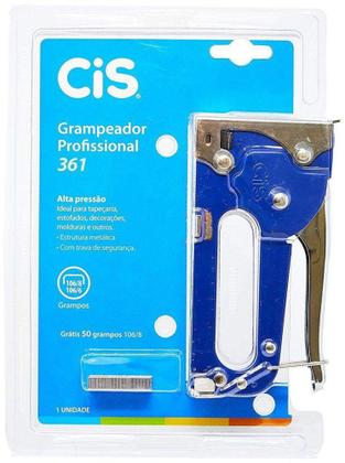Imagem de Grampeador tapeceiro 361 c/50 grampos 106/8 az cis