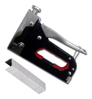 Imagem de Grampeador Tapeceiro Manual Profissional Uso Fácil Grampos Kit Completo Ferramenta