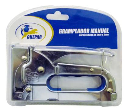 Imagem de Grampeador Tapeceiro Profissional Manual 4 A 8mm 100 Grampos