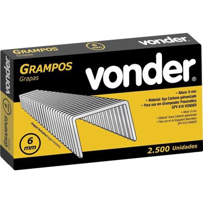 Imagem de Grampo 6mm Para Grampeador Pneumático GPV 616 Com 2.500un Vonder