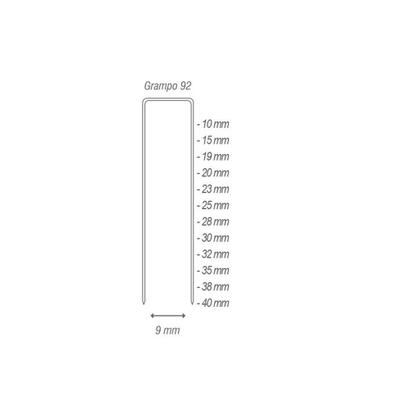 Imagem de Grampo 92/20 Com 9.900 Milheiros Para Grampeadores Pneumáticos