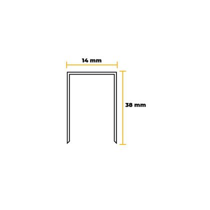 Imagem de Grampo de Aço 14/38 Para Grampeador Pneumático Caixa Com 2550 Un de Grampos Airfix